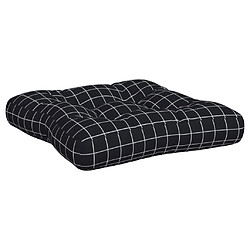 Acheter vidaXL Coussins de palette lot de 3 motif à carreaux noir tissu Oxford