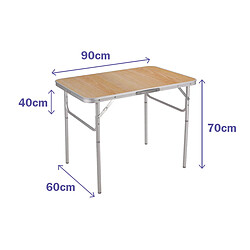 Acheter Table Pliante Aluminium D25 Assortie Camping et Plage 90X60X39/70 cm Marbueno 10014