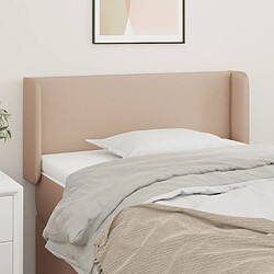 Maison Chic Tête de lit scandinave avec oreilles,meuble de chambre Cappuccino 103x16x78/88 cm Similicuir -MN12808