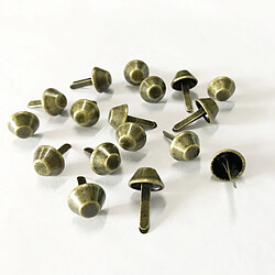 30pcs vintage métal studs rivets clous de tête spots 2 broches rond dôme bronze