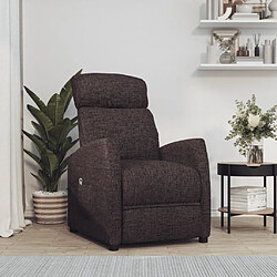 vidaXL Fauteuil Marron foncé Tissu