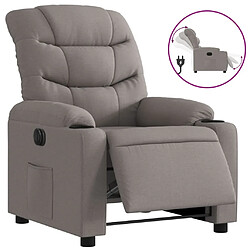 Maison Chic Fauteuil Relax pour salon, Fauteuil inclinable électrique Taupe Tissu -GKD10095