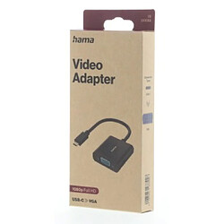 HAMA Adaptateur vidéo, fiche USB-C - port VGA, - Full-HD 1080p