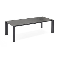 Avis Inside 75 Table extensible 12 couverts GATE 280 cm pieds métal noir plateau céramique pierre