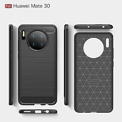 Wewoo Coque Souple TPU en fibre de carbone pour Huawei Mate 30 Noir pas cher