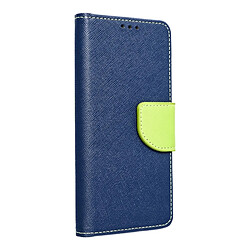 Caseink Coque Etui Fancy Book pour Nokia 230 navy/lime