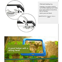 2xFood Tray Feeder Square Floating Aquarium Feeding Fish Tank Station pas cher