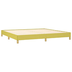 Avis vidaXL Cadre de lit sans matelas vert 200x200 cm tissu