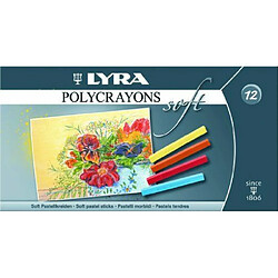 Lyra - Boite de 12 Pastels tendres Polycrayons soft, couleurs assorties