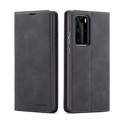 Etui en PU toucher soyeux noir pour Huawei P40 Pro