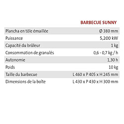 Interstoves Barbecue - Plancha à granulés Sunny 5 - Rouge pas cher