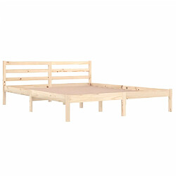 Avis Maison Chic Lit adulte - Lit simple Cadre de lit,Structure du lit Contemporain Bois de pin massif 160x200 cm -MN32444