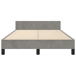 Acheter vidaXL Cadre de lit sans matelas gris clair 120x200 cm velours