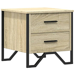 vidaXL Table de chevet chêne sonoma 40x41x40 cm bois d'ingénierie