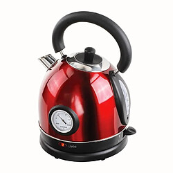 Bouilloire rétro - LIVOO - Rouge - Thermomètre intégré - Arrêt automatique - 1.8L