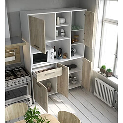 Cstore ECO - buffet de cuisine l 120 cm - décor chêne pas cher