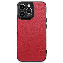 Coque en TPU + PU anti-rayures, découpes précises pour votre iPhone 14 Pro - rouge