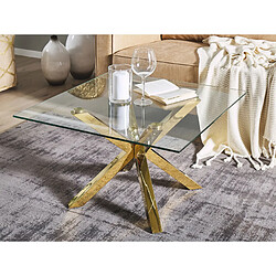 Beliani Table Basse STARLIGHT Doré