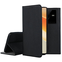 Htdmobiles Housse pour Vivo X80 Pro 5G - etui coque pochette portefeuille + film ecran - NOIR MAGNET