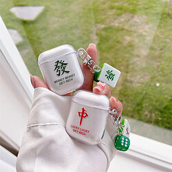 GUPBOO Airpods Coque Housse Étui Protecteur Compatible pour AirPods 3-Cheveux roux mahjong de style chinois