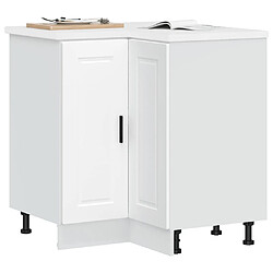 vidaXL Armoire d'angle de cuisine Porto blanc bois d'ingénierie