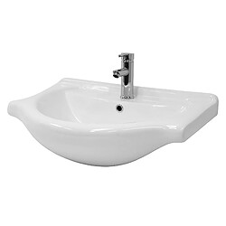 ML DESIGN MODERN LIVING Céramique lavabo blanc, brillant lavabo à poser 675x215x515 mm