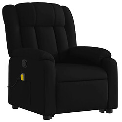 Avis vidaXL Fauteuil de massage inclinable Noir Tissu