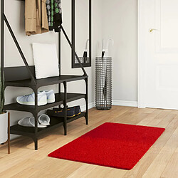 vidaXL Tapis HUARTE à poils courts doux et lavable rouge 60x110 cm