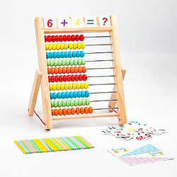 Boulier en bois Éducatifs Comptage Outil de Calcul Montessori Jouet Enfant en Bas Âge Cadeaux pour Enfants 4-6 Ans pas cher