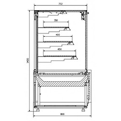 Vitrine Réfrigérée 4 Faces Vitrées - 1437 mm - Combisteel - R290