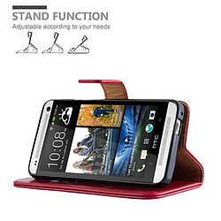 Cadorabo Coque HTC ONE M7 Etui en Rouge pas cher