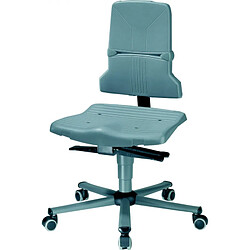 BIMOS Chaise de travail ESD Sintec 2 sur roulettes - gris - Dossier a contact permanent avec inclinaison d'assise - 9813-1000