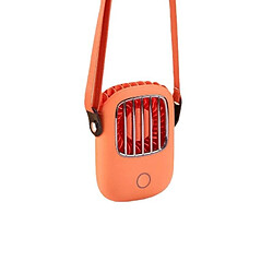 (Orange) Mini Ventilateur de Cou Suspendu Portable Ventilateur de Bureau De Chargement USB Portable à Trois Vitesses Capacité de La Batterie 1800mAh à Faible Bruit