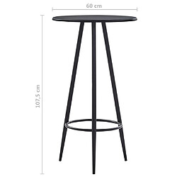 vidaXL Ensemble de bar 3 pcs Plastique Noir pas cher