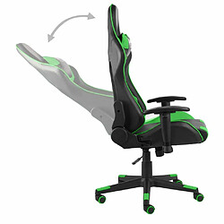 Maison Chic Chaise de jeu, Chaise gaming pivotante, Fauteuil gamer d'ordinateur,Chaise de Bureau Vert PVC -GKD78993 pas cher