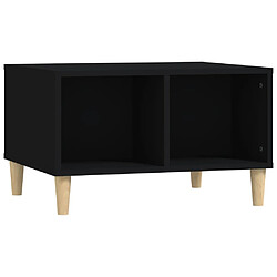 vidaXL Table basse Noir 60x50x36,5 cm Bois d'ingénierie