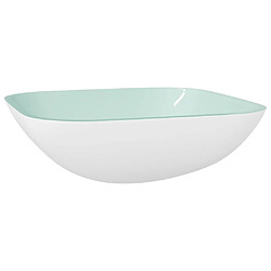 vidaXL Lavabo Verre 42x42x14 cm Blanc