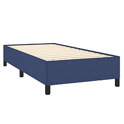 Acheter Maison Chic Structures de lit + matelas,Lit à sommier tapissier avec matelas Bleu 90x190 cm Tissu -MN78912