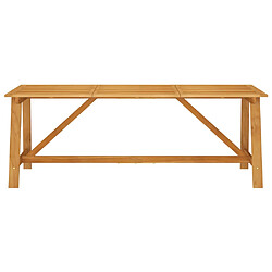 vidaXL Table à manger de jardin 206x100x74 cm Bois d'acacia massif