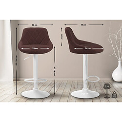 Non Tabouret de bar Lazio tissu blanc