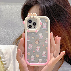 GUPBOO Étui pour iPhone13ProMax Plein écran chaton dansant mignon étui pour téléphone portable fille douce