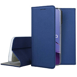 Htdmobiles Housse pour Motorola Moto G84 5G - etui coque pochette portefeuille + film ecran - BLEU MAGNET