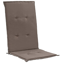 Avis Decoshop26 lot de 4 coussins de chaise de jardin 100% polyester imperméable taupe 120 x 50 x 3 cm DEC021669