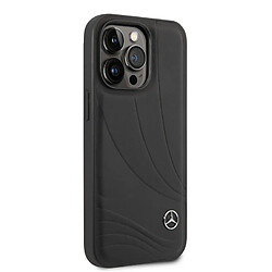 Acheter Mercedes Benz Coque arrière rigide pour iPhone 14 Pro Max - cuir véritable noir