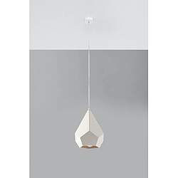 Luminaire Center Plafonnier Pavlus Céramique blanc 1 ampoule 135cm