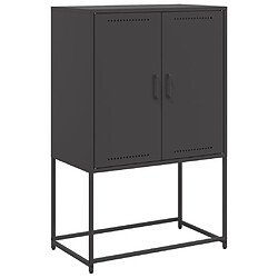 vidaXL Buffet haut noir 68,5x38,5x107 cm acier