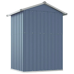 Helloshop26 Abri de jardin cabane cabanon maison de stockage remise extérieur hangar outils robuste 126 x 97,5 x 177 cm acier galvanisé gris 02_0022229 pas cher