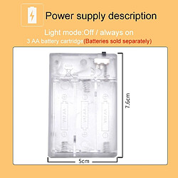 Avis Wewoo 2,5 m Ghost Doll Design White Light Série Halloween à LED Chaîne lumineuse, 20 LEDs 3 piles AA Batteries Boîte Exploitée Accessoires de fête Fée Décoration Lampe de Nuit