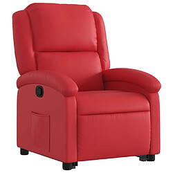 Avis vidaXL Fauteuil inclinable Rouge Similicuir