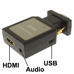 Avis Wewoo Adaptateur Décodeur audio Mini VGA vers HDMI